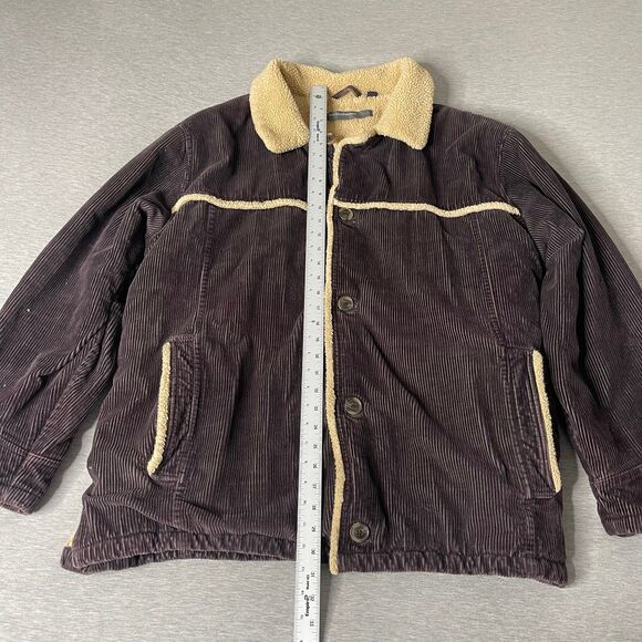Perry Ellis Portfolio Men's Vintage Corduroy Fleece Lined Coat Jacket - Picture 4 of 12